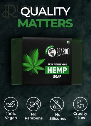 Beardo Skin Tightening Hemp Soap 125gm - BATH SHOP