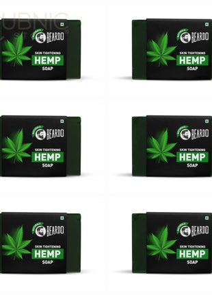 Beardo Skin Tightening Hemp Soap 125gm pack of 6 - BATH SHOP