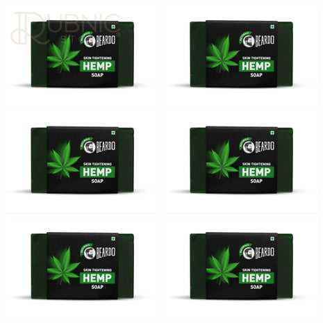 Beardo Skin Tightening Hemp Soap 125gm pack of 6 - BATH SHOP