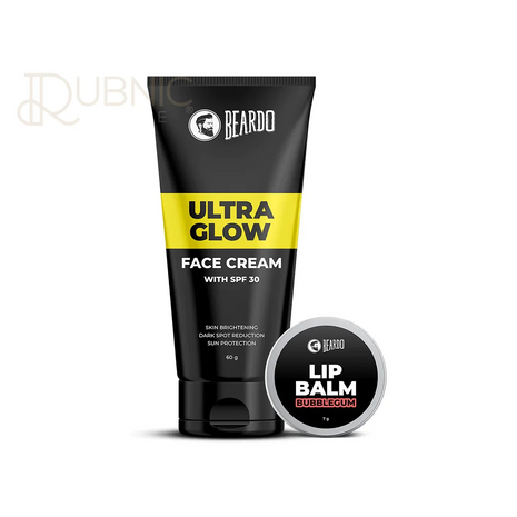 Beardo Ultraglow Face Cream & Lip Balm (Bubblegum) Combo -