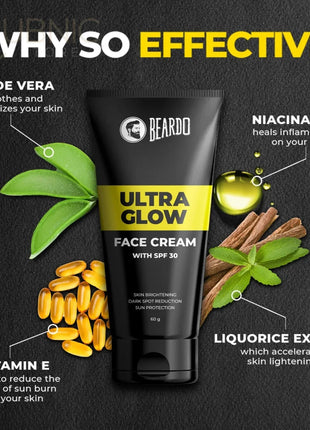 Beardo Ultraglow Face Cream & Lip Balm (Bubblegum) Combo -