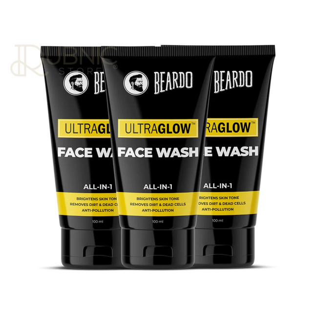 Beardo Ultraglow Facewash For Men 100 ML PACK OF 3 - face