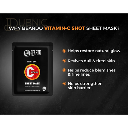 Beardo Vitamin C Sheet Mask pack of 2 - SHEET MASK