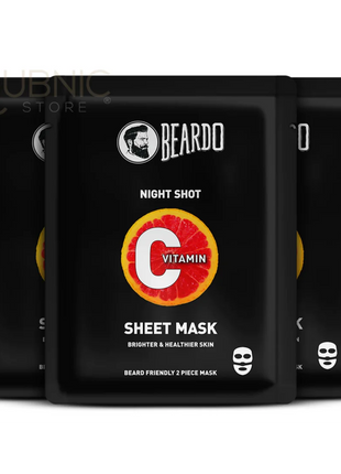 Beardo Vitamin C Sheet Mask pack of 3 - SHEET MASK