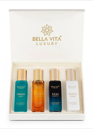 Bella Vita Luxury Unisex Eau De Parfum Gift Set 4 x 20ml for