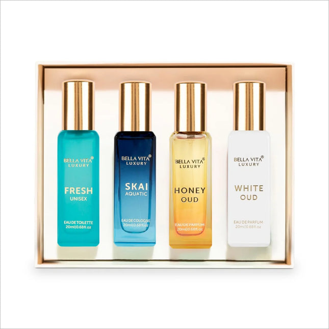 Bella Vita Luxury Unisex Eau De Parfum Gift Set 4 x 20ml for