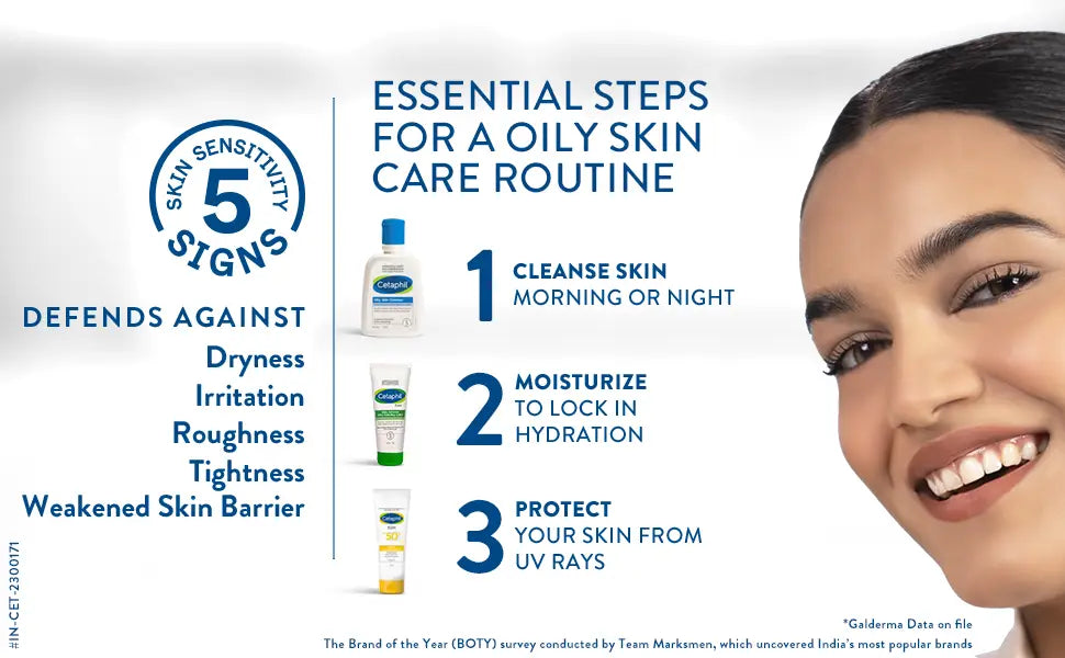 Cetaphil Oily Skin Cleanser - Daily Face Wash for Clean