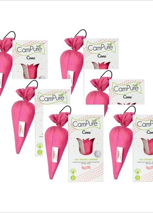 CAMPURE CamPure Cone Rose - PACK OF 6 - Camphor Cone