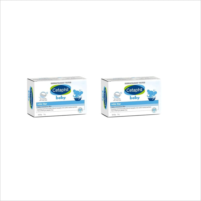 Cetaphil Baby Mild Bar for Face and Body - PACK OF 2 - BATH