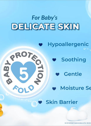 the label for baby's delicate skin