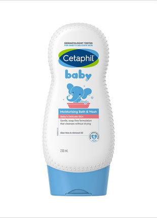 a bottle of cetaphi baby lotion on a white background