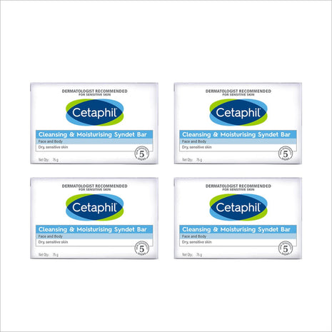 Cetaphil Cleansing and Moisturising Syndet Bar - PACK OF 4