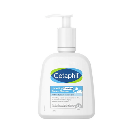 Cetaphil Hydrating Face Wash Cream to Foam Cleanser 236ml -