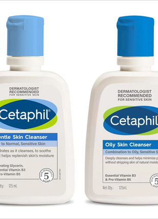 Cetaphil Oily Skin Cleanser 125ml & CETAPHIL Gentle Skin