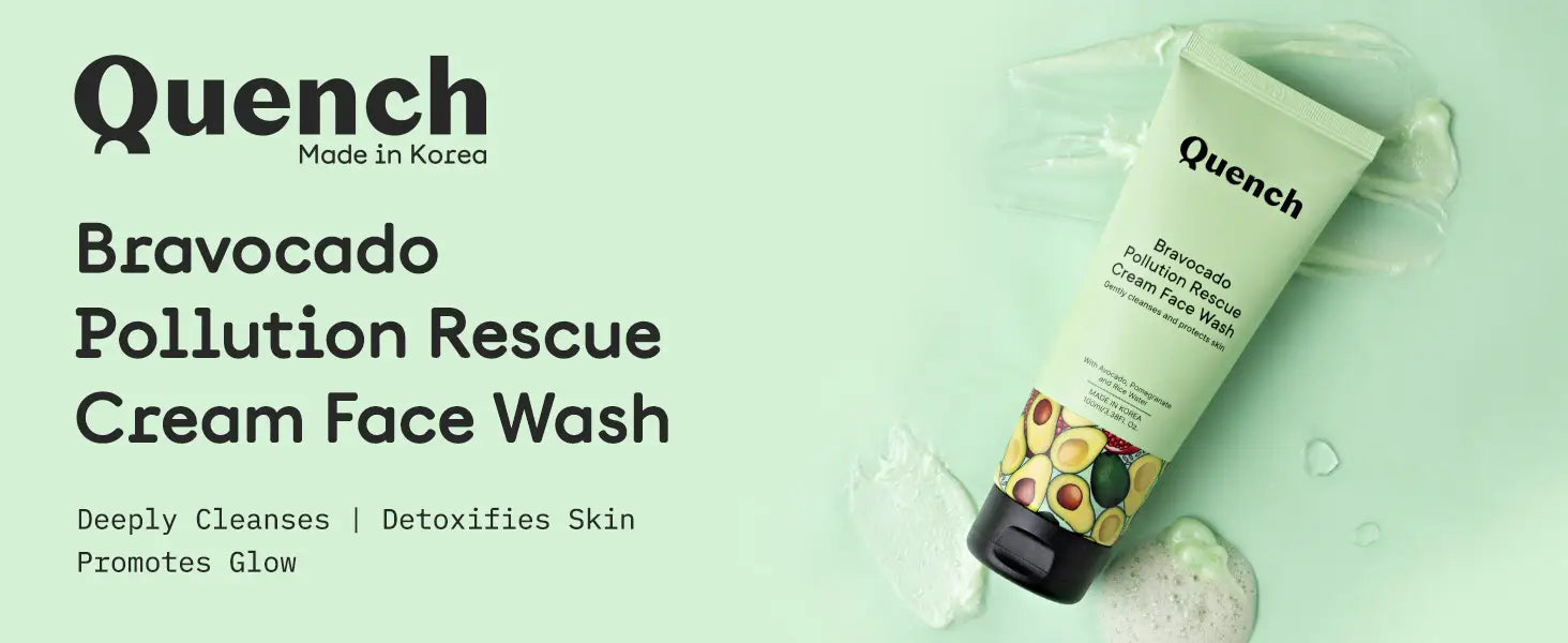 Quench Bravocado Pollution Rescue Cream Face Wash 100ml