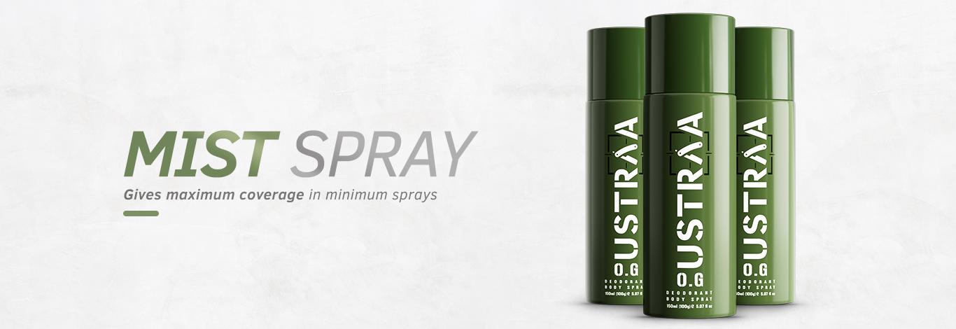 USTRAA BLACK Deodorant Body Spray 150 ml + O.G Deodorant