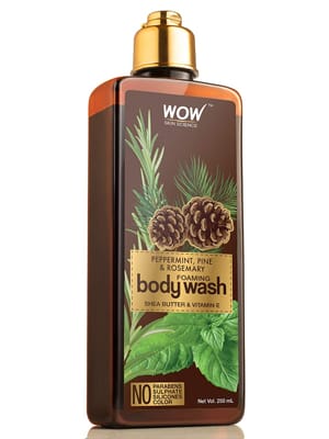 WOW SKIN SCIENCE PEPPERMINT, PINE & ROSEMARY FOAMING BODY WASH