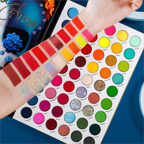 DELANCI Big Colorful Eyeshadow Palette Professional 54