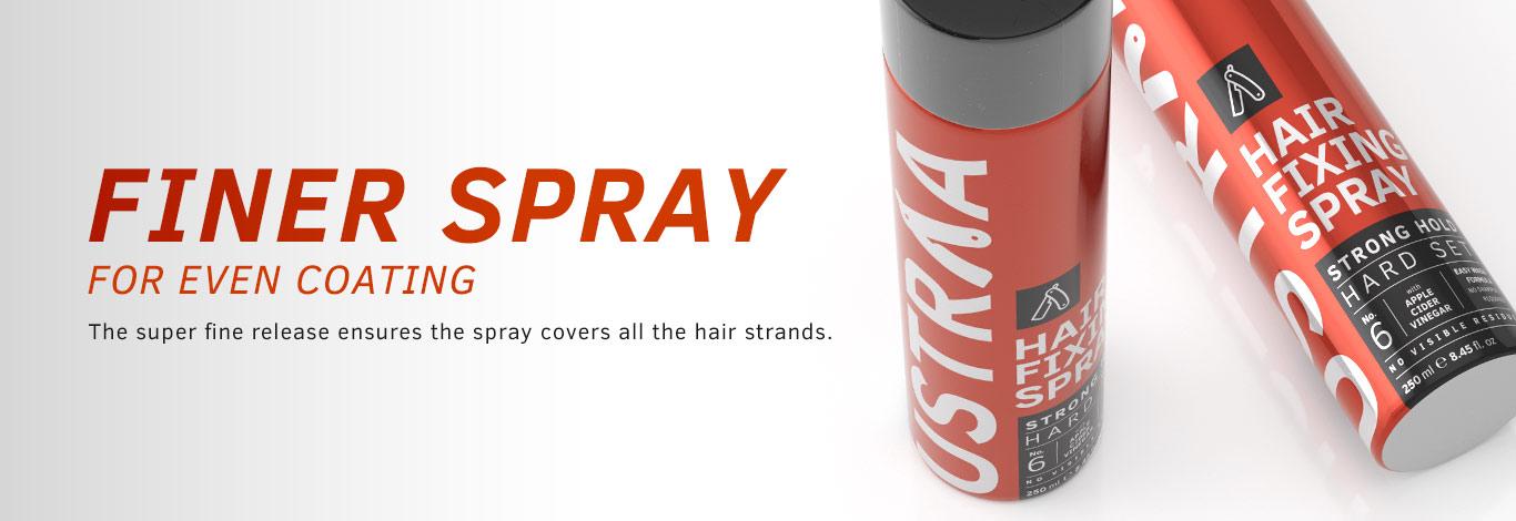 USTRAA Hair Fixing Spray - Strong Hold 250ml Pack of 2