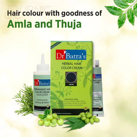 Dr Batra’s Herbal Hair Color Cream- Brown - HAIR COLOUR