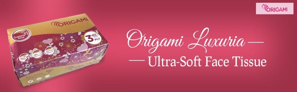 Origami Luxuria 3 Ply Facial Tissue Paper 100 Pulls Per Box