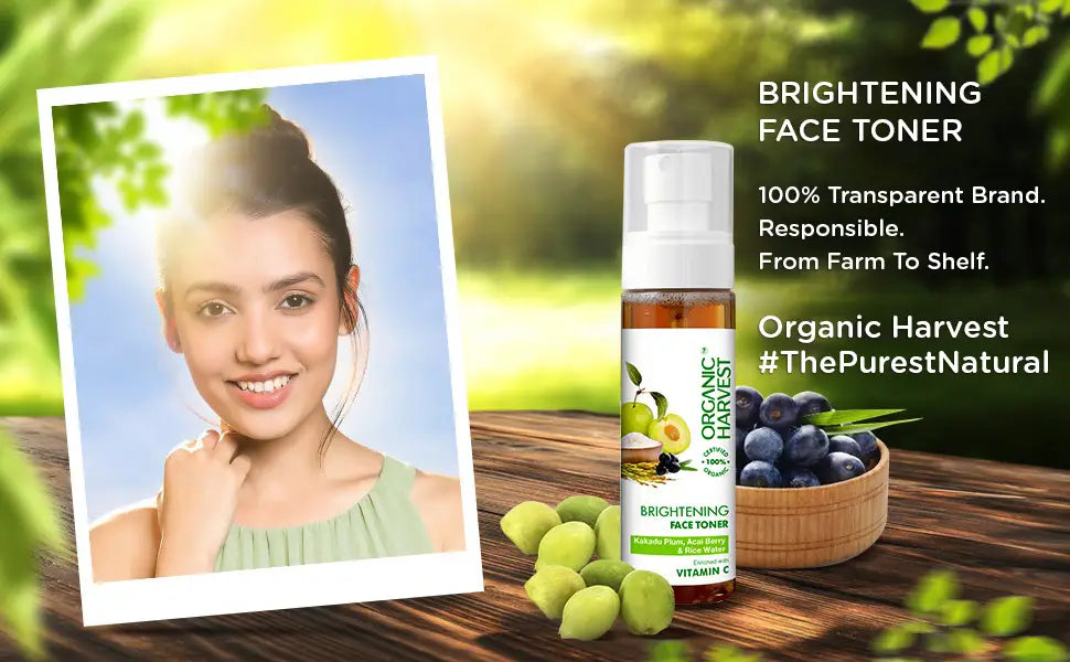 Organic Harvest Brightening Face Cleanser toner face serum