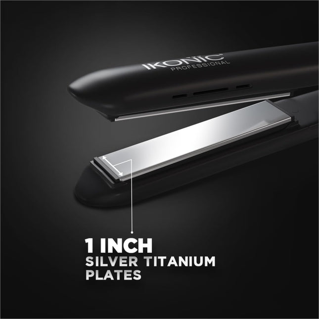 Ikonic Slim Titanium Shine Hair Starightener Black|
