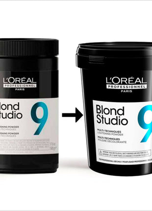 two containers of blond studio 9 and a container of blond studio 9