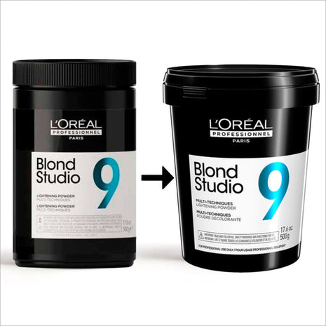 two containers of blond studio 9 and a container of blond studio 9