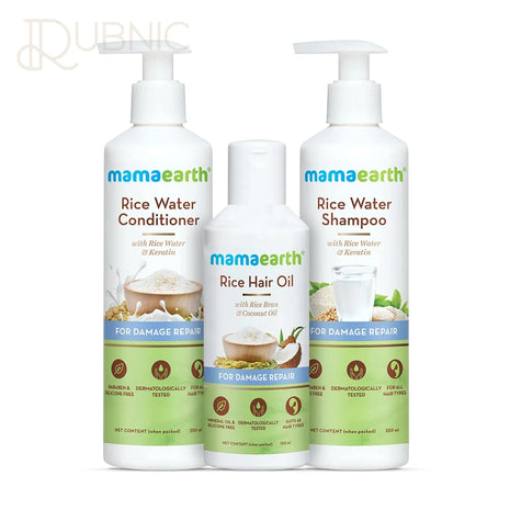 Mamaearth Rice Hair Oil – 150 ml + Rice Water Shampoo – 250