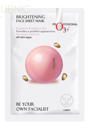 O3+ Facialist Brightening Face Sheet Mask With Glycolic pack