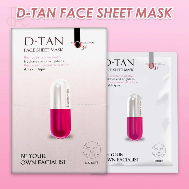 O3+ Facialist Dtan Face Sheet Mask pack of 12 - SHEET MASK