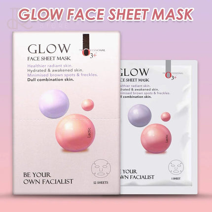 O3+ Facialist Glow Sheet Mask pack of 12 - SHEET MASK