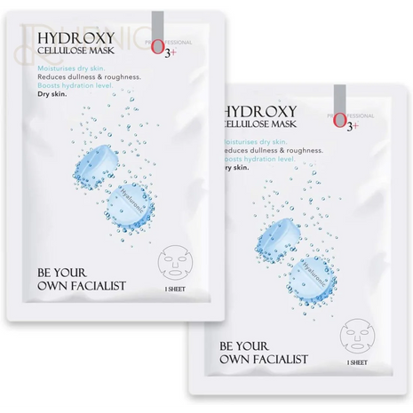 O3+ Facialist Hyaluronic Hydroxy Cellulose Mask pack of 12 -