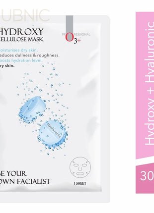 O3+ Facialist Hyaluronic Hydroxy Cellulose Mask pack of 12 -