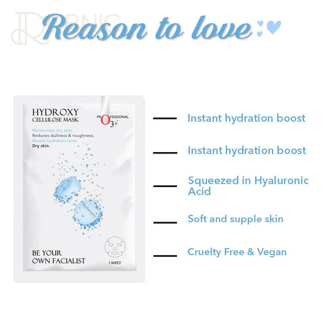 O3+ Facialist Hyaluronic Hydroxy Cellulose Mask - SHEET MASK