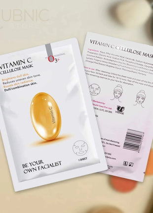 O3+ Facialist Vitamin C Cellulose Mask pack of 12 - SHEET