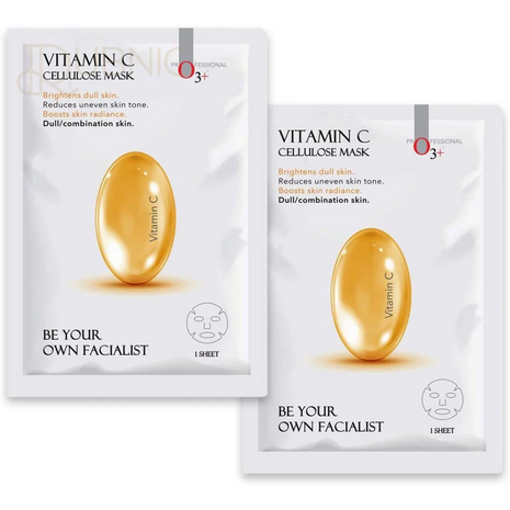 O3+ Facialist Vitamin C Cellulose Mask pack of 12 - SHEET