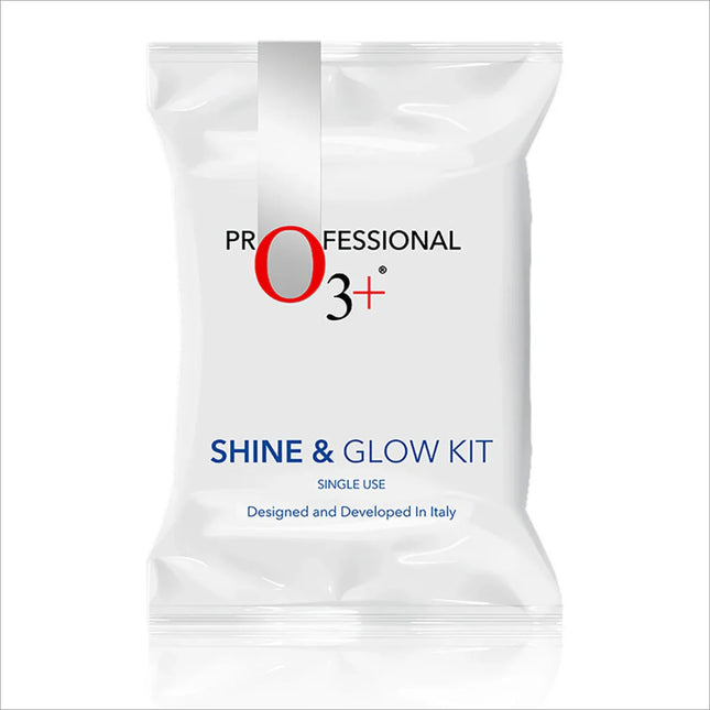 a bag of shine and glow kit on a white background