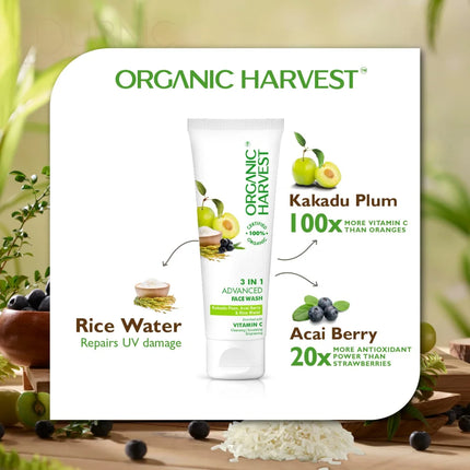 Organic Harvest 3-in-1 Advanced Face Wash - face wash