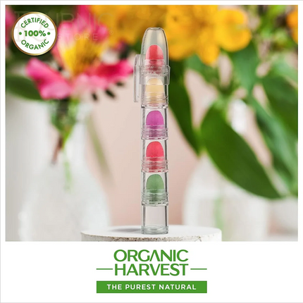 Organic Harvest 5-in-1 Lip Balm Hibiscus Lily Coffee Green