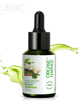 Organic Harvest Acne Control Mattifying Face Serum: Green