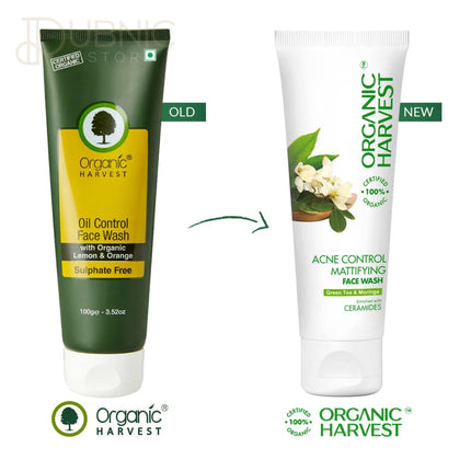 Organic Harvest Acne Control Mattifying Face Wash Green Tea