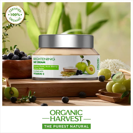 Organic Harvest vitamin c brightening day cream 50gm - FACE