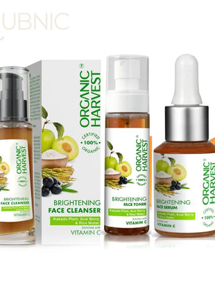 Organic Harvest Brightening Face Cleanser toner face serum -