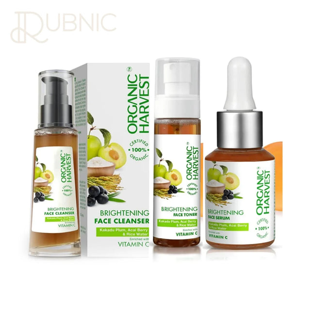 Organic Harvest Brightening Face Cleanser toner face serum -