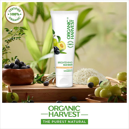 Organic Harvest Brightening Face Wash Toner Serum - face