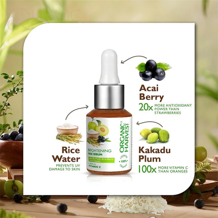 Organic Harvest Brightening Face Wash Toner Serum Cream -