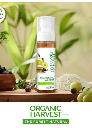 Organic Harvest Brightening Face Wash Toner Serum Cream -