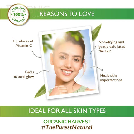 Organic Harvest Brightening Foaming Face Wash for All Skin